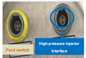 high-pressure injector interface of the mobile c arm.