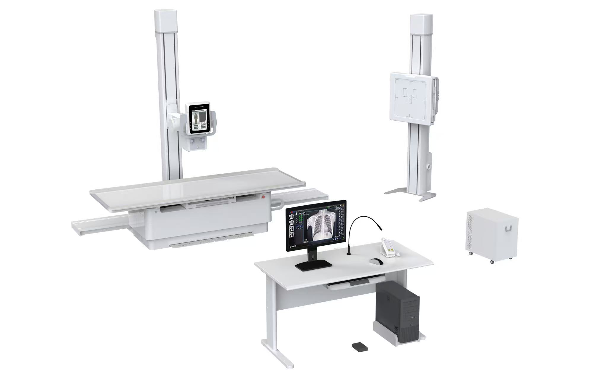 syrj dr1400 floor mounted digital x ray system.