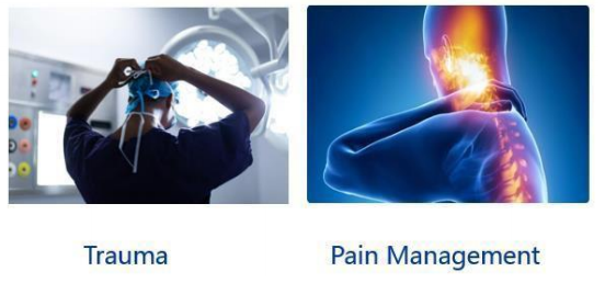 the c arm provide trauma and pain management.