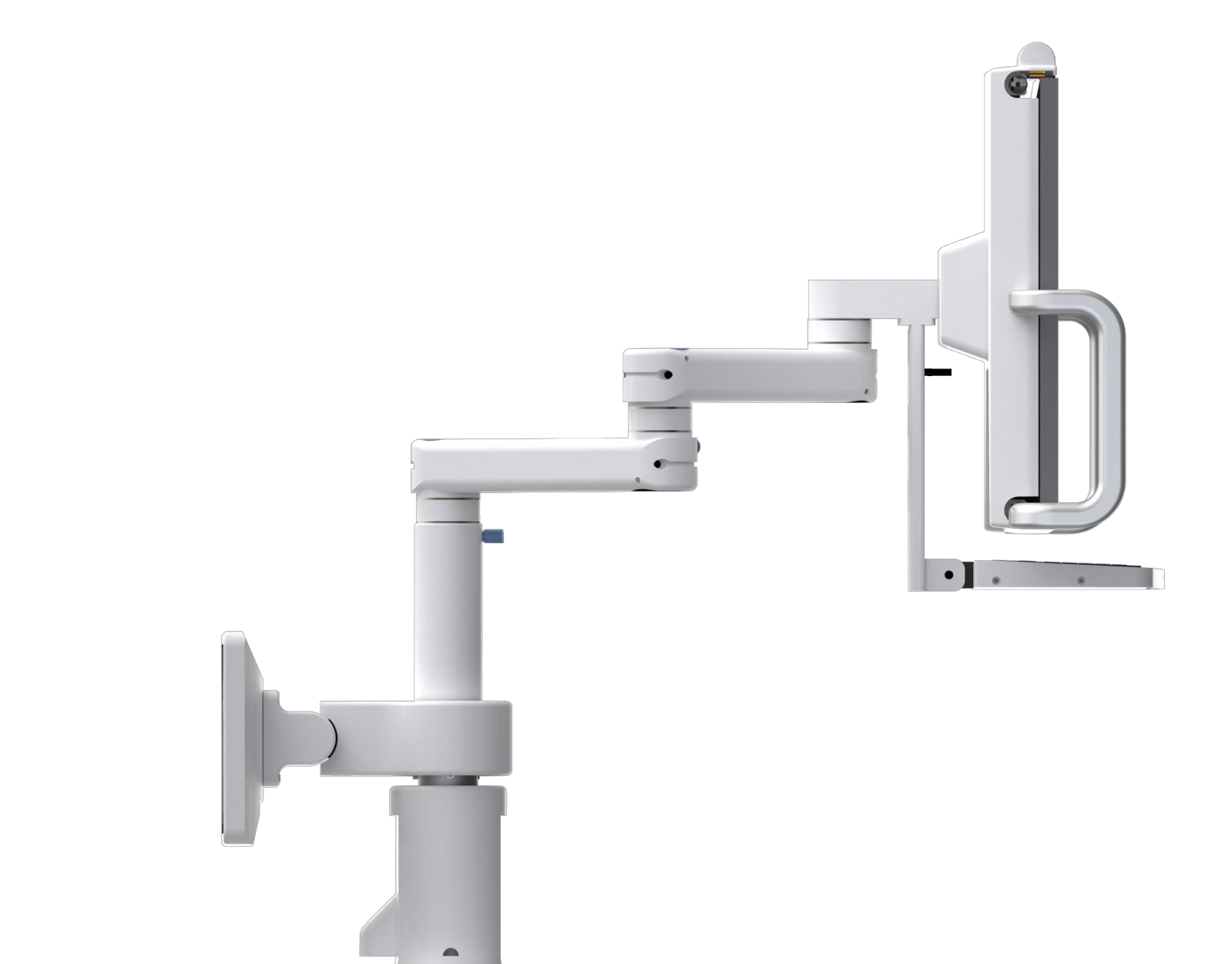 articulating monitor stand on the fluoroscopy c arm.