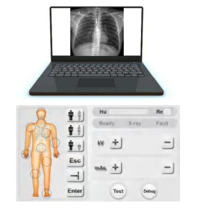 advanced workstation computer of the mobile dr.