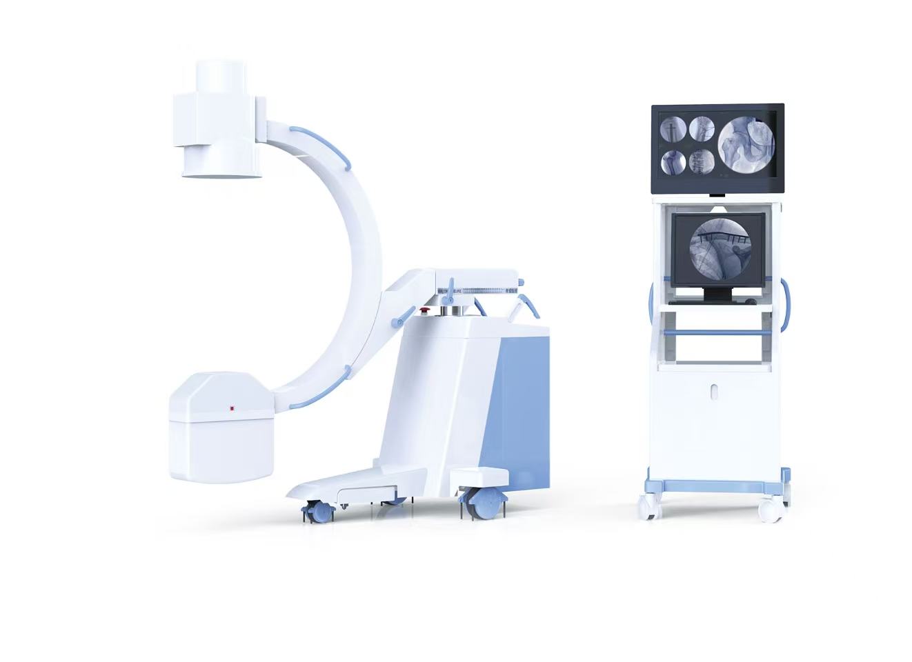 compact mini c arm system with ergonomic design.
