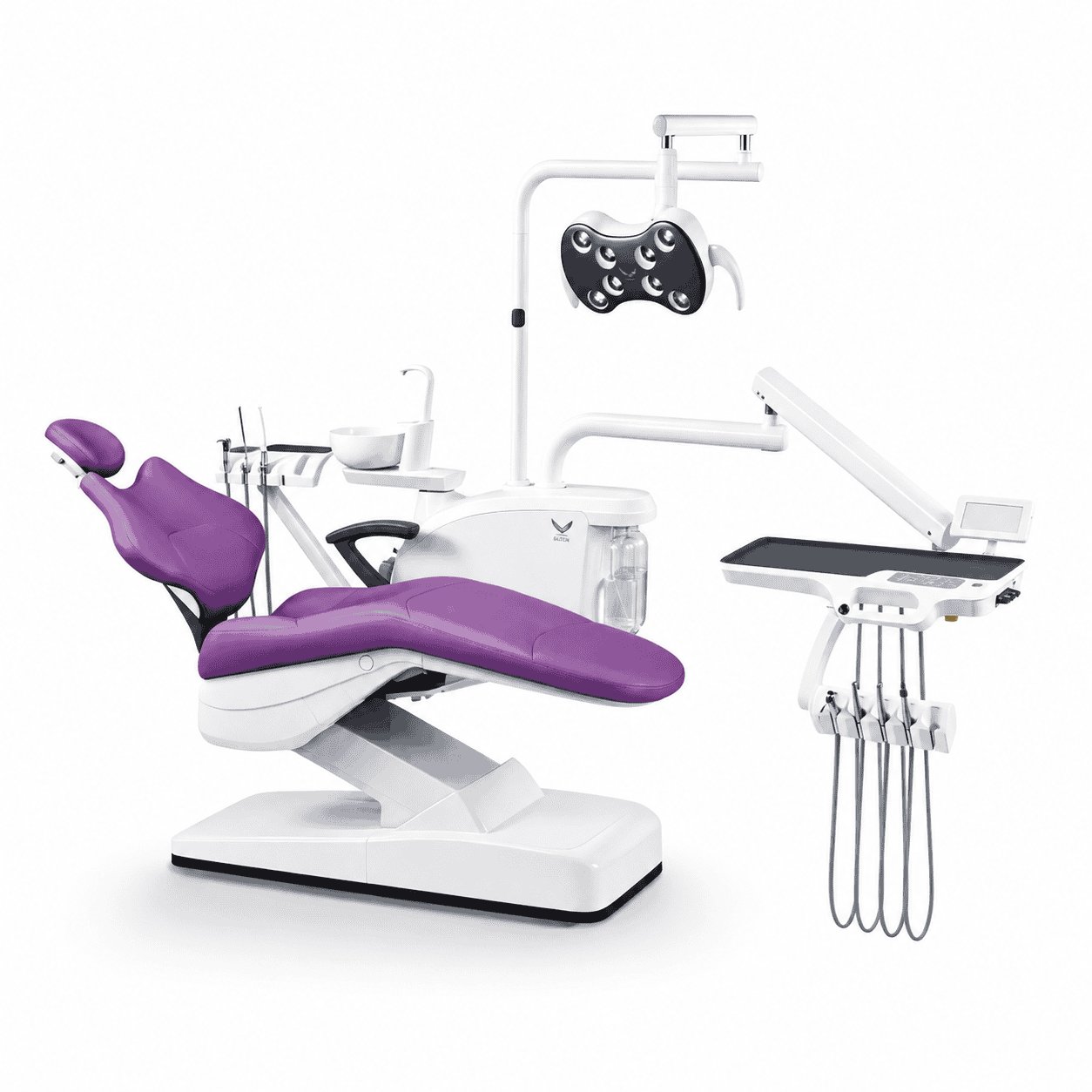 Efficient global deployment of a full set dental chair unit featuring cast aluminum engineering and turnkey logistics.