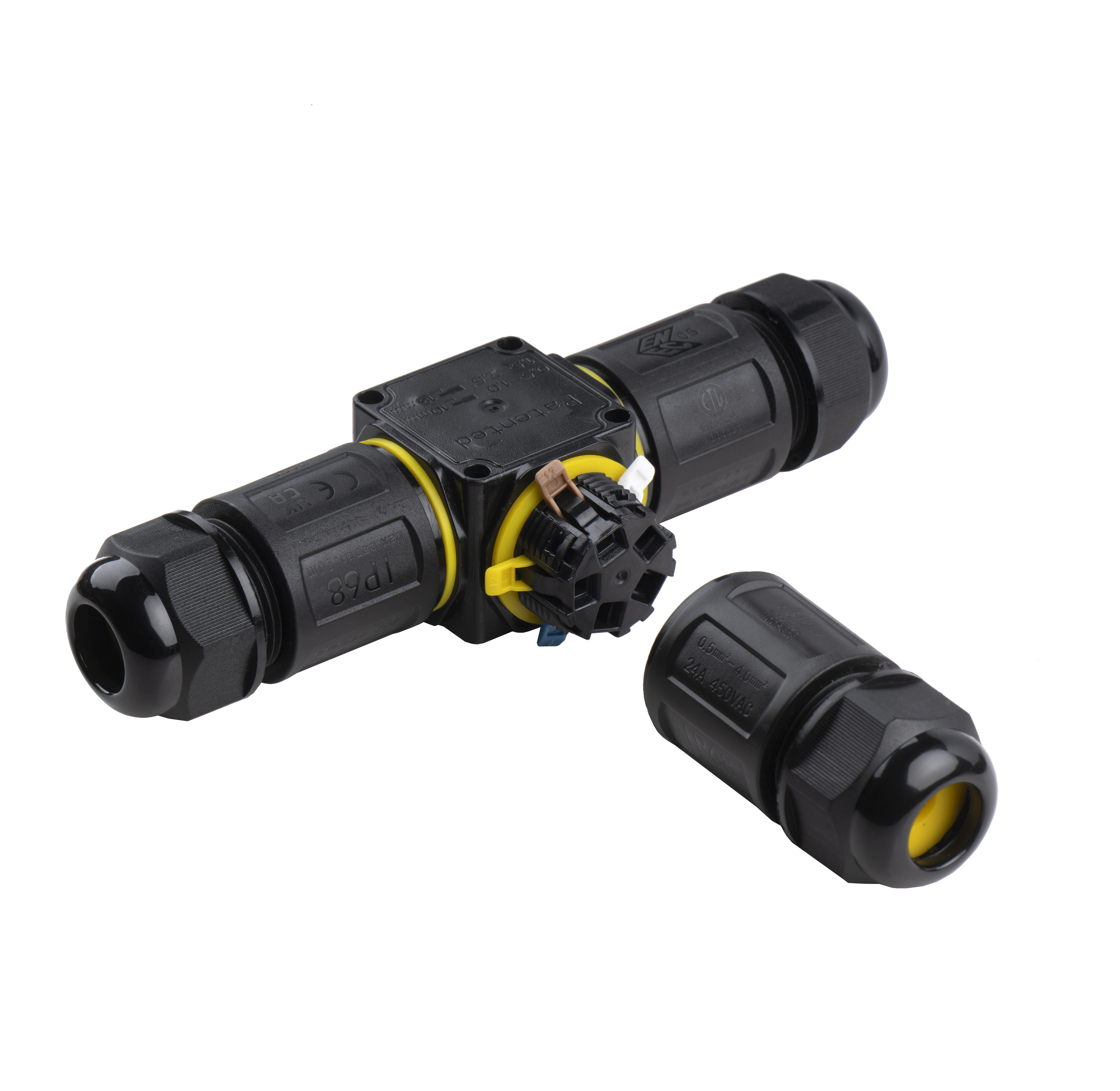 M685-TE waterproof t splice connector detail