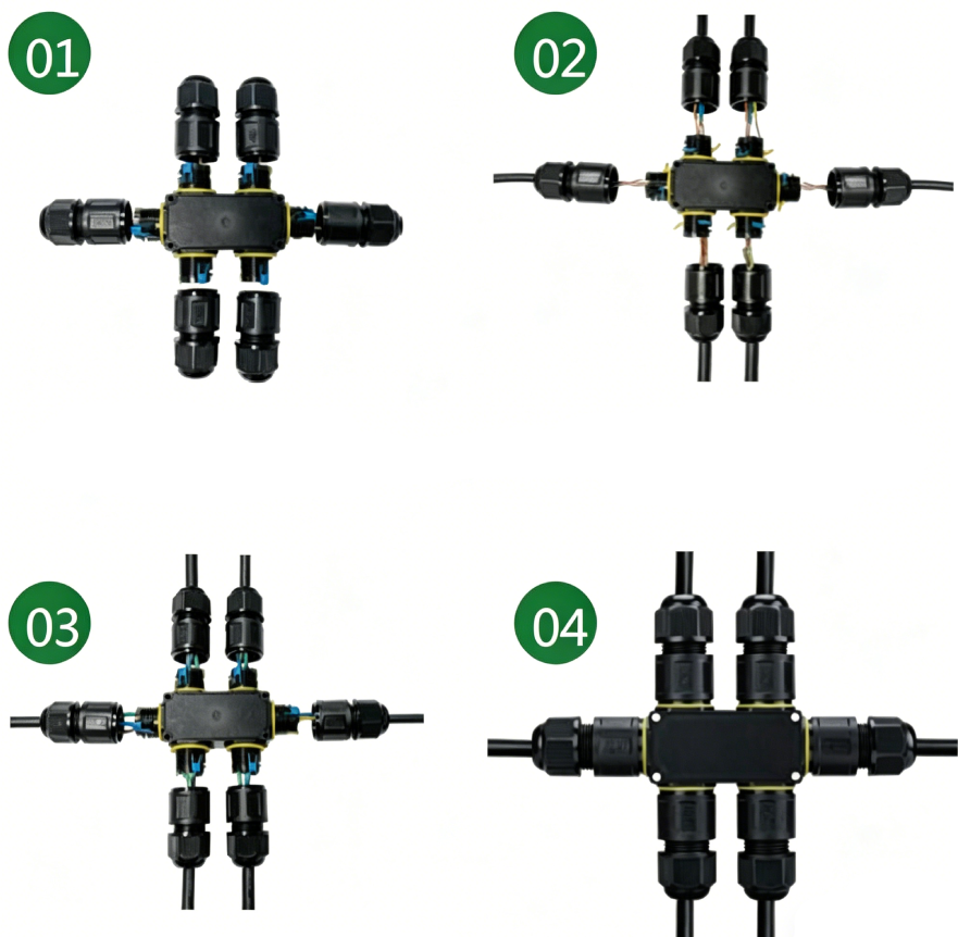 Installation steps for IP68 waterproof connector M684-D