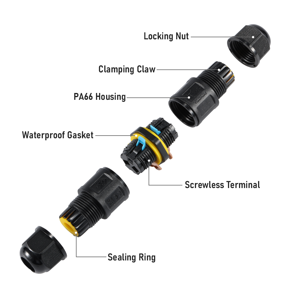 M684-D ip68 waterproof connector structure