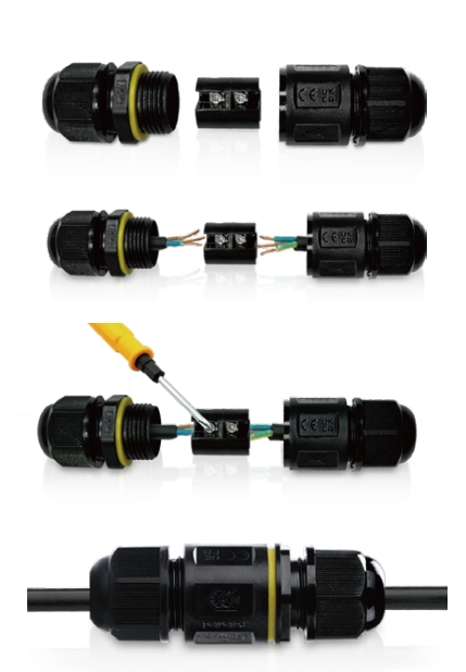 M684-Mini waterproof two pin connector wiring steps