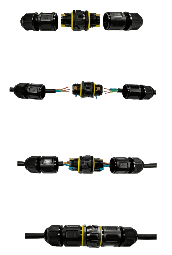 Installation steps for Greenway IP68 waterproof connector M684-E