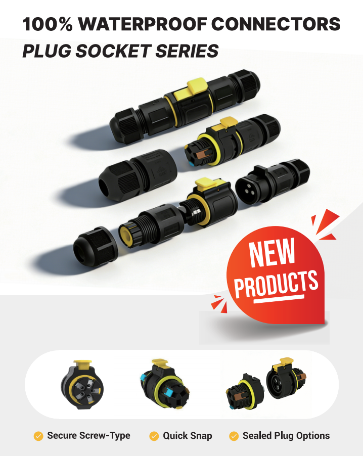 Greenway's new product IP68 waterproof connector with blind plug LP-20