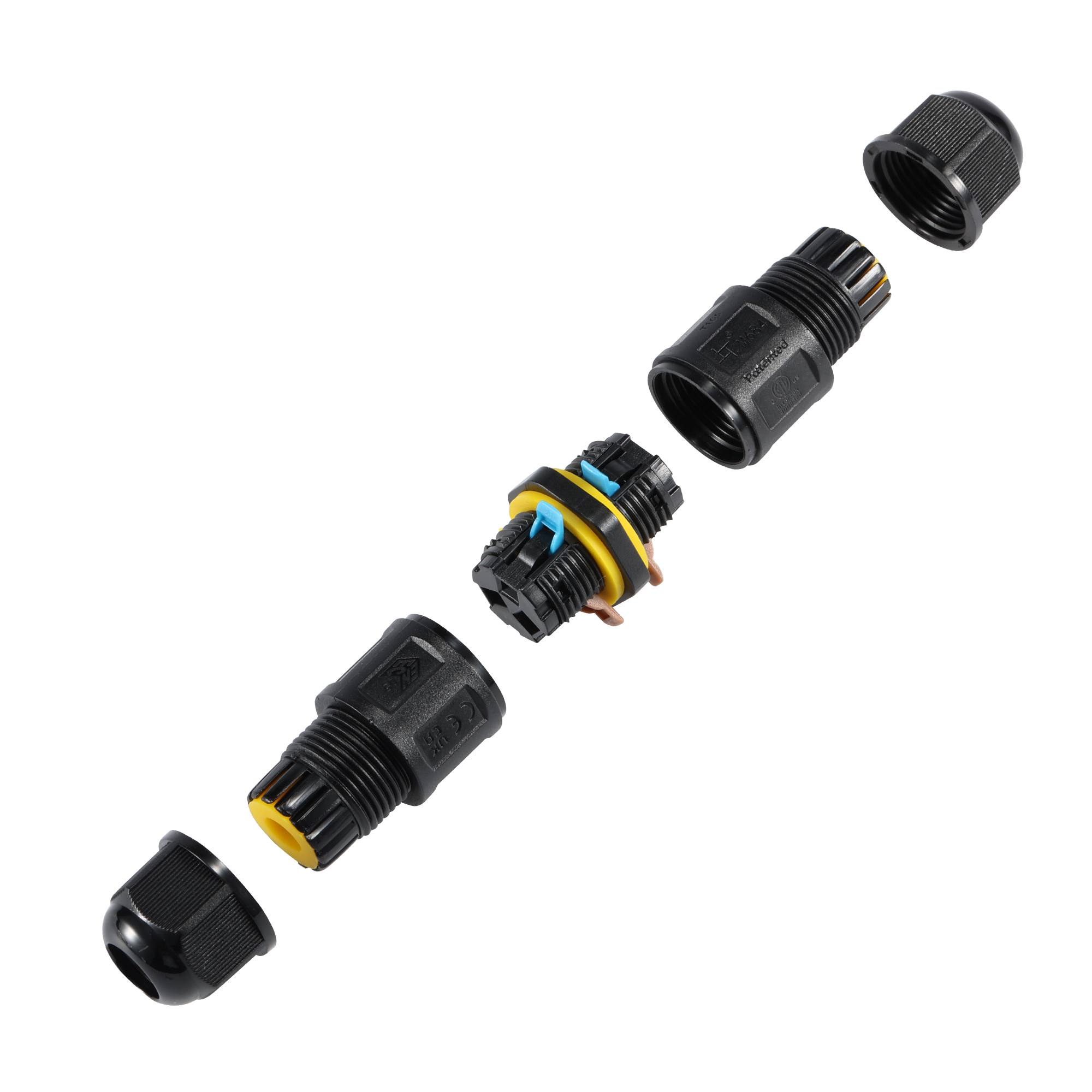 M684-D IP68 waterproof electric cable connector structure
