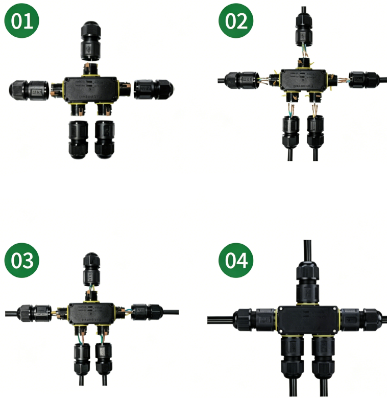 Installation steps for IP68 waterproof connector M684-F