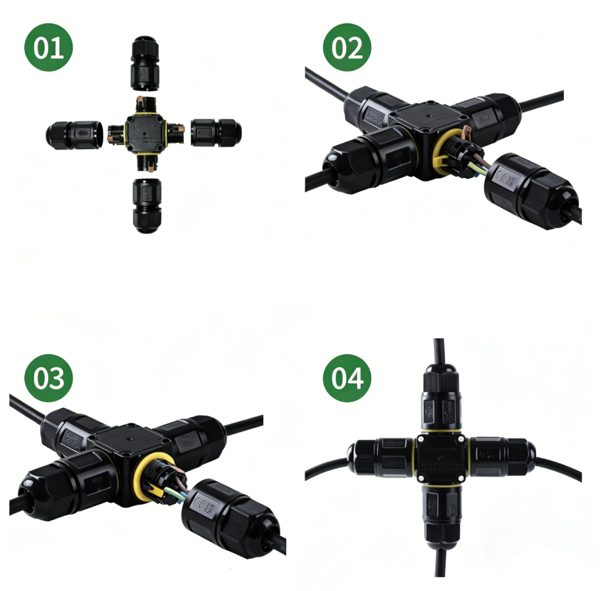 Installation steps for IP68 waterproof connector M684-D