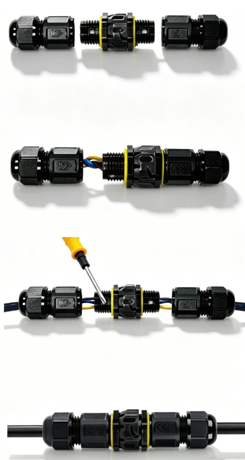 Installation steps for IP68 waterproof connector M684-D