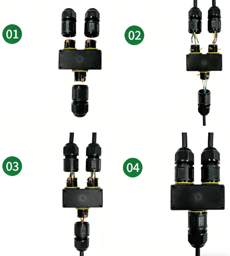 Installation steps for IP68 waterproof connector M684-Y
