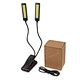 Wason Hot Sale 2*COB Ultra Bright Easy Carry Flexible 360 Degree Adjustable Gooseneck Clip on Reading Book Light for Bedroom