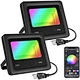 Hot Sale 20W IP66 Waterproof Outdoor Color Changing RGB APP Smart Flood Light Music Sync Led Stage Landscape Light