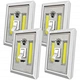 Quality Assured 200Lumens COB AAA Battery Operated Cordless Led Night Light Wireless Flipping Wall Stick on Led Switch Light