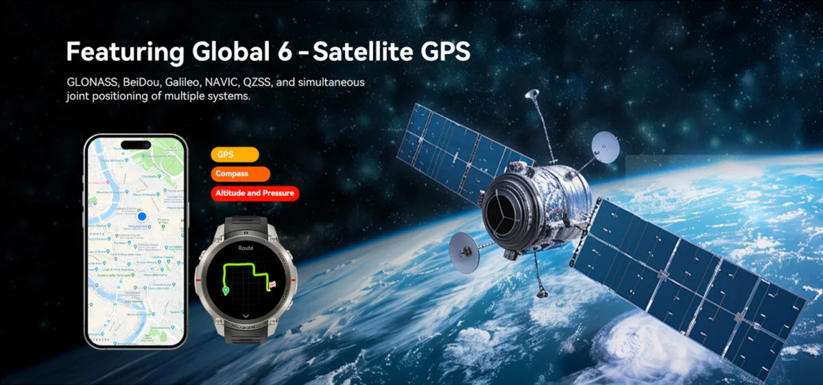 Demonstration of the GNSS Function in Kaliho DM59 Smart Watch