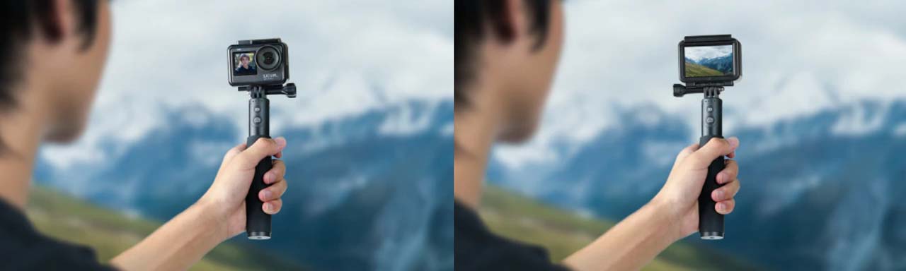 Demonstration of the Dual Screens Function in SJCAM SJ10 Pro Action Camera