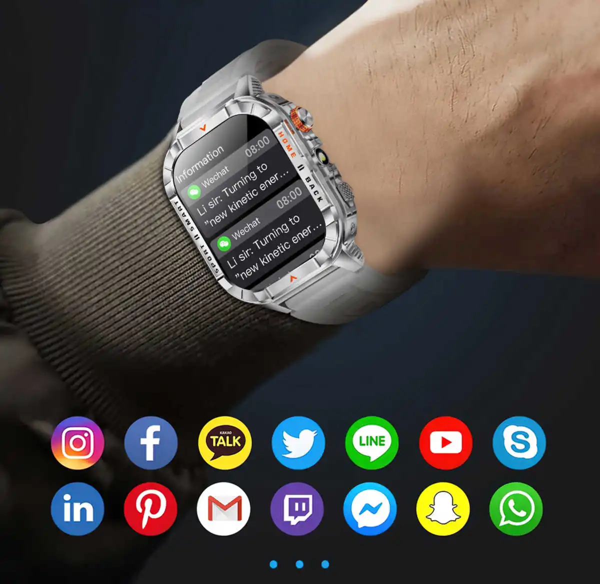 Demonstration of the Message Notification Function in Kaliho J13 Smart Watch