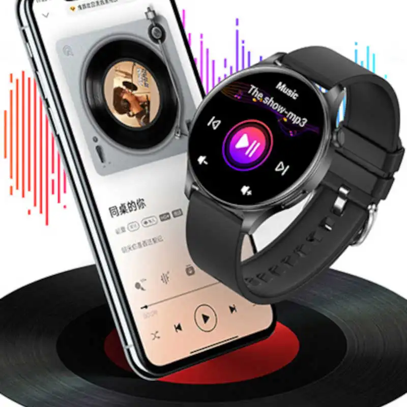Demonstration of the Music Playback Controls in Kaliho J12 Smart Watch