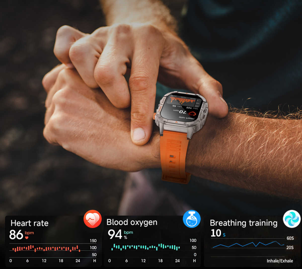 Demonstration of the Health Management Function in Kaliho J13 Smart Watch