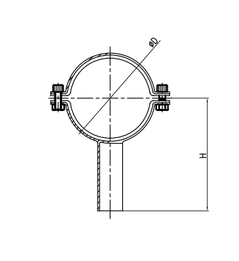 sanitary pipe holder