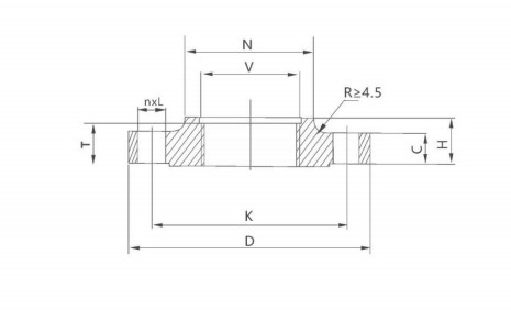 raised face socket weld flange