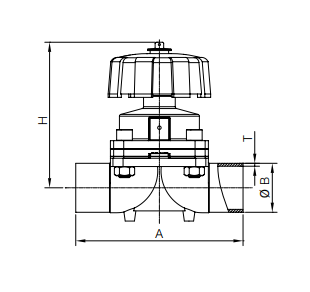 welded diaphragm valve