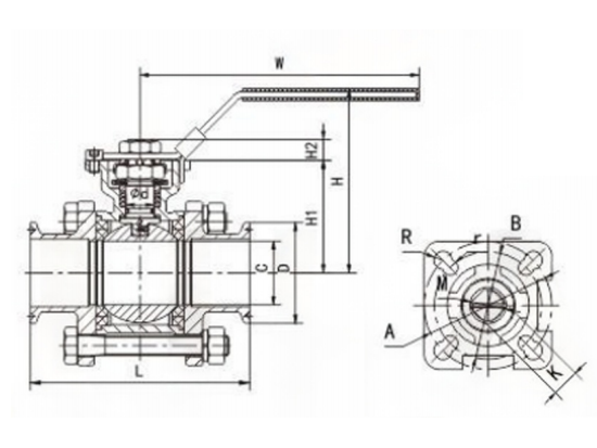 3 pc ball valve