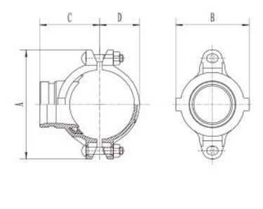 mechanical tee grooved outlet