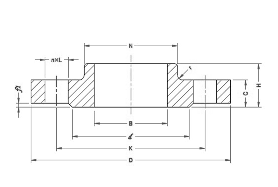 hubbed slip on flange