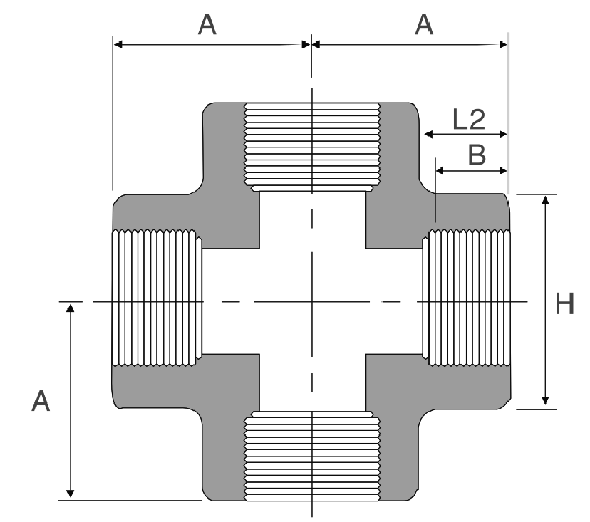 threaded cross