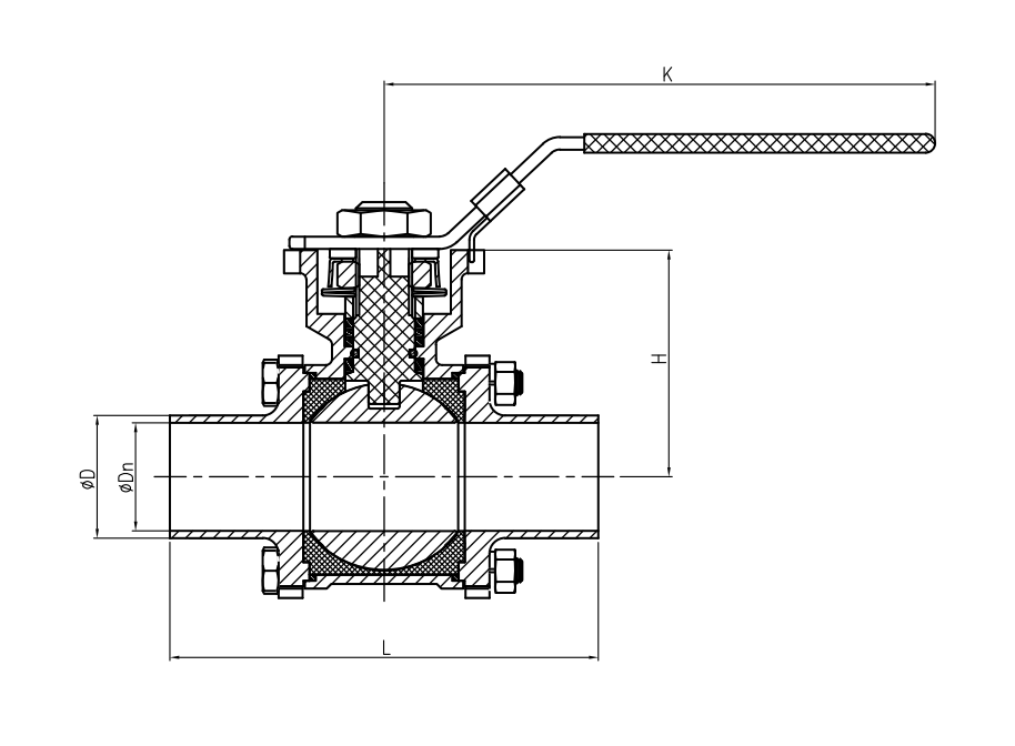 butt weld ball valve