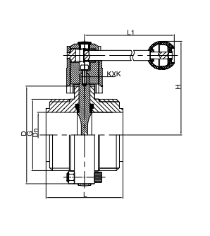 threaded butterfly valve