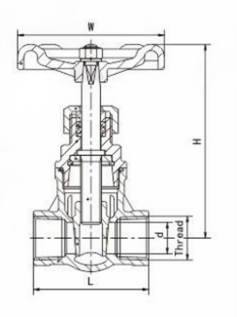 female gate valve