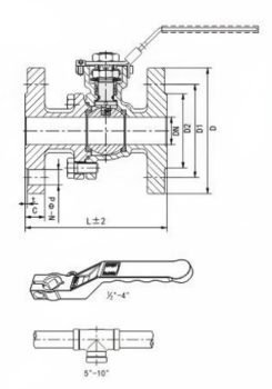 2 piece ball valve