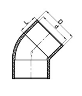 pvc 45 degree elbow