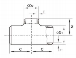 reducing outlet tee