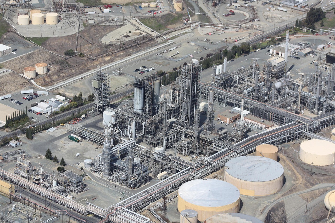 petrochemical plant pipeline