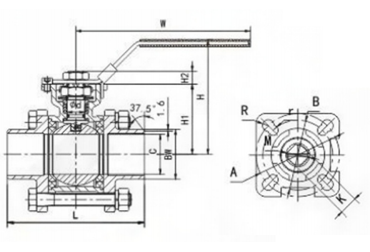3 pc ball valve