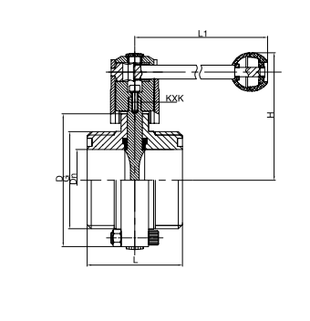 threaded butterfly valve