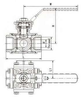 4 way ball valve