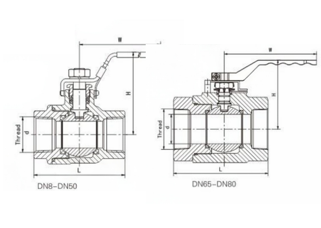 female ball valve