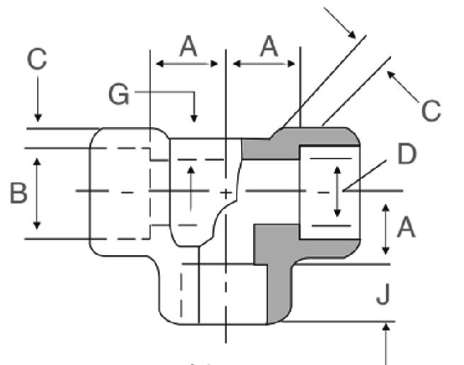 socket weld tee