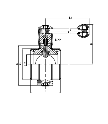 threaded butterfly valve