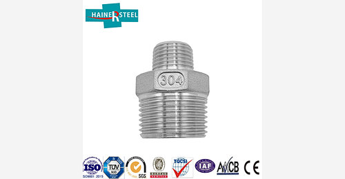 MSS-SP-114 Stainless Steel Threaded Reducing Hex Nipple