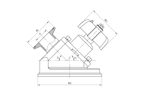 sanitary tank bottom valve
