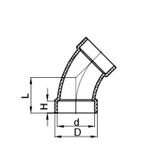 pvc 45 degree elbow