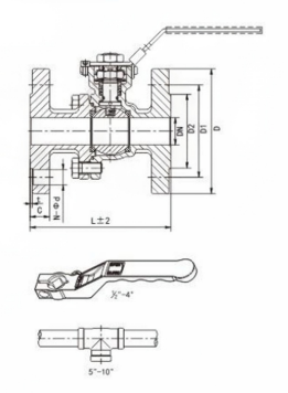 2 piece ball valve